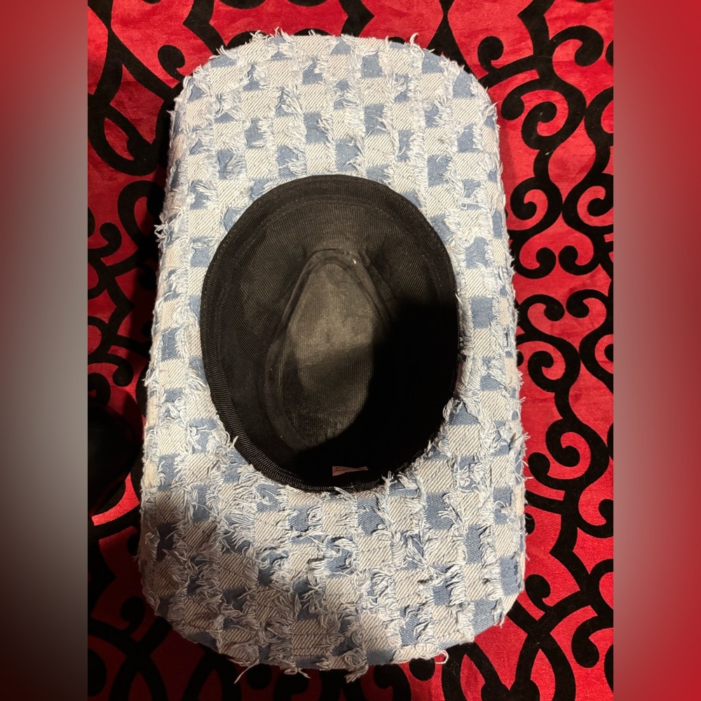 Checkerboard Pattern Cowboy Hat - image 7
